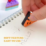 Erasers Kids, Novelty Erasers Cute Pencil erasers Mini Puzzle Rubber Boys, Girls, Students, Party Favors, Birthday Gift, Homework School Prize Rewards, Candy Food