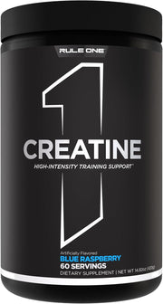 Rule 1 Creatine Powder Pure Micronized Creatine Monohydrate for High-Intensity Exercise and Lean Body Mass Support, Flavored and Unflavored (60 Servings, Fruit Punch) - Blue Raspberry 60 Servings