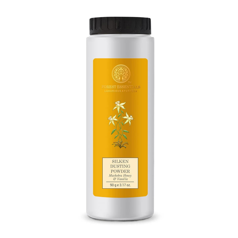 Forest Essentials Silken Dusting Powder (Honey and Vanilla,90g)