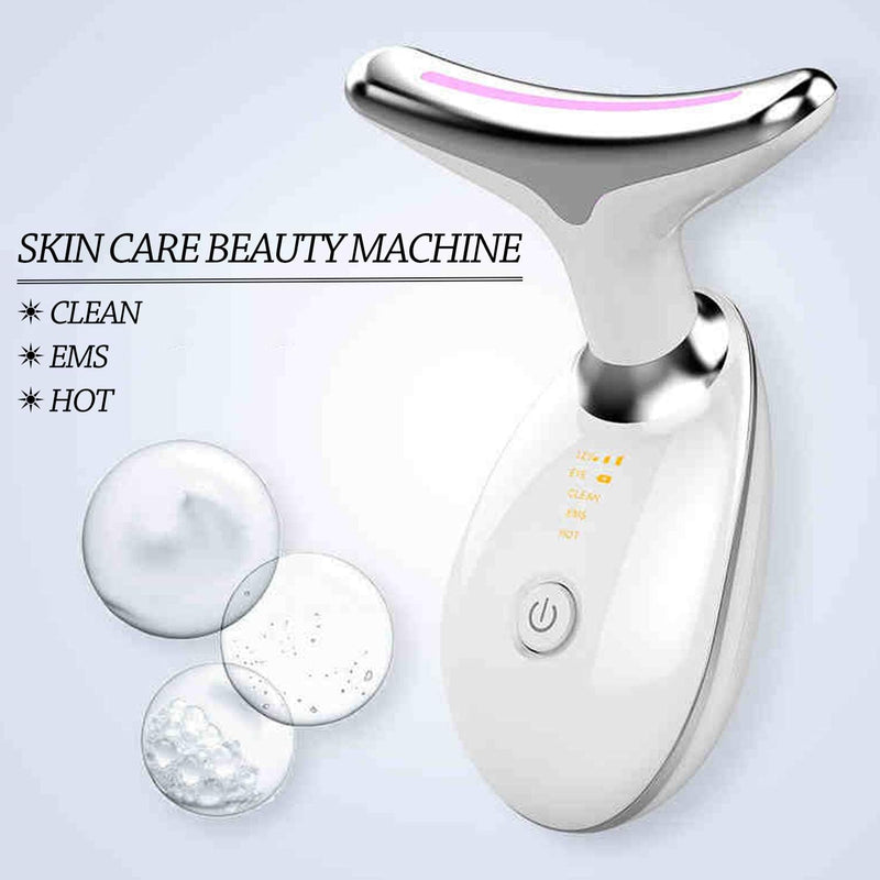 Anti Wrinkles Neck Face Massager Anti-Aging Facial Neck Eye Device for Women and Man(White)