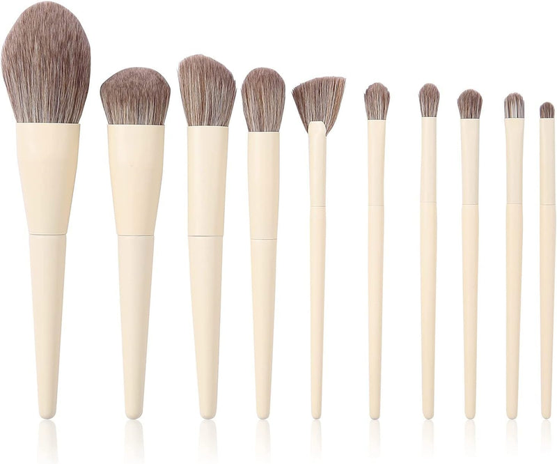 10Pcs Soft Fluffy Makeup Brushes Set Kit For Foundation Eye Shadow Concealer Blush Brush Skin Friendly Makeup Tools Ideal For Makeup
