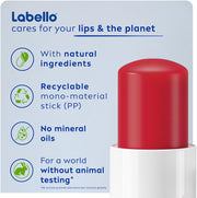 Cherry Shine Lip Balm, 24H Melt-In Moisture, with Shea Butter and Natural Oils Enriched with Vitamins, with Natural Ingredients, Mineral Oil Free, Vegan, 4.8g