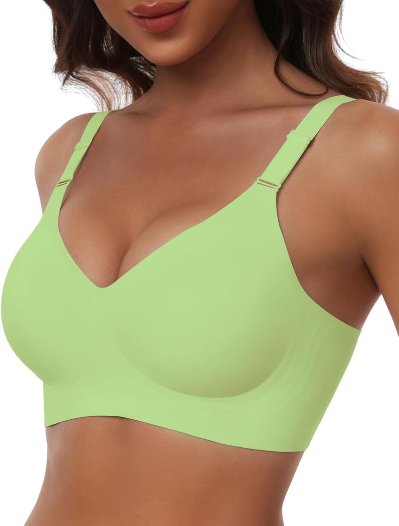womens Ultimate Wireless Bra Full Coverage Bra - Lemon Green