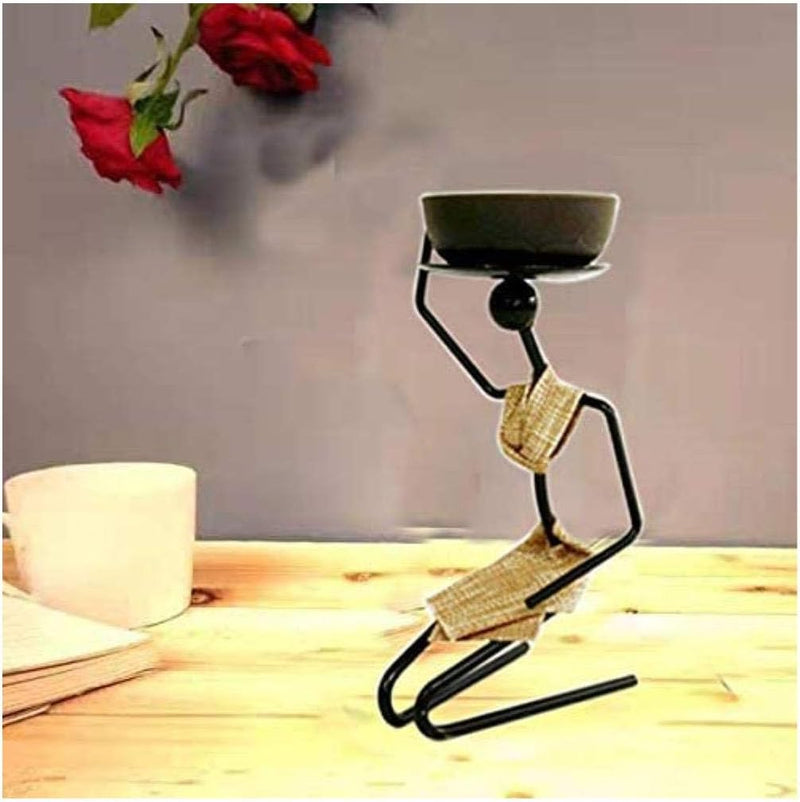 Cicodona Black Metal Candles Holder-Pillar Candlestick Decorative Table Candle Stand for Indoor Outdoor, Events, Parties, Christmas Day Gift, Wedding Decorations
