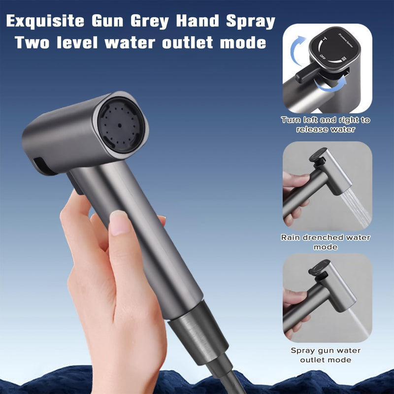 Necomi Stainless Steel Handheld Bidet Sprayer for Toilet Cloth Bathroom Diaper Self Cleaning Shattaf Set with adjustable water Pressure Control