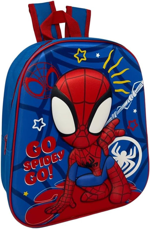 Nursery Backpack, 3D Embossed Images, School Bag, Leisure Bag, Kids Backpack - Spidey