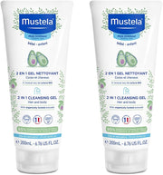 Baby 2-in-1 Cleansing Gel - Baby Body & Hair Cleanser - with Natural Avocado - Biodegradable Formula & Tear-Free - 200ml - Pack of 2