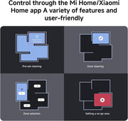 Xiaomi Robot Vacuum S10T, Smart LDS Navigation, 8000Pa Powerful Suction, 5200mAh Large Battery Capacity, 2-in-1 Vacuum and Mop, App Control, Pet Hair & Carpet Cleaning, Black