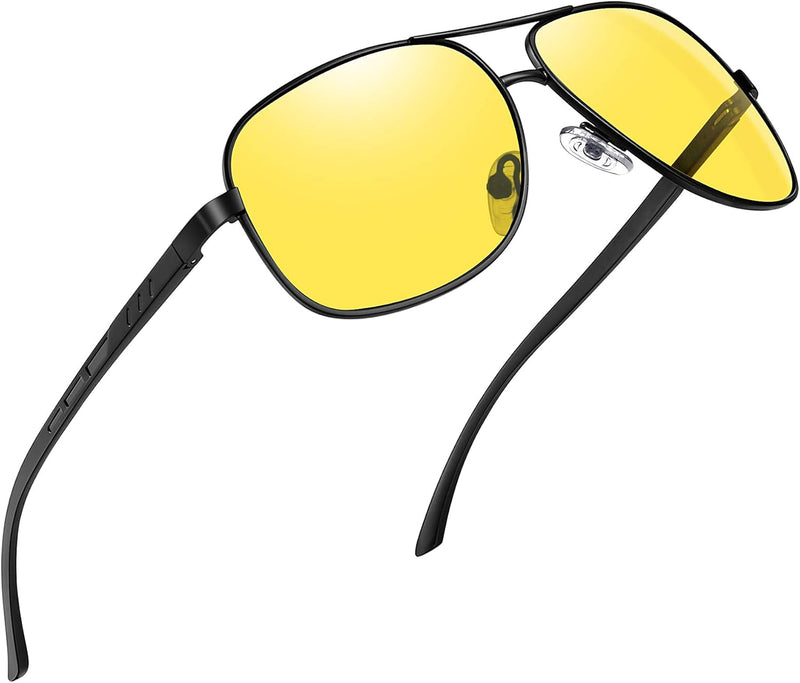 Joopin Rectangular Polarized Aviaion Sunglasses for Men Retro Military Shades Driving UV Protection