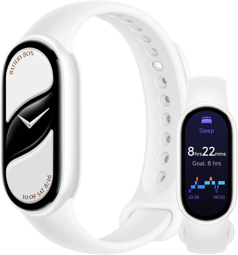 Smart Band 10 Glacier Silver 1.72''AMOLED Narrow-edge Quadrilateral Display Professional Workout Analysis Up to 21-days Battery Life - Ceramic