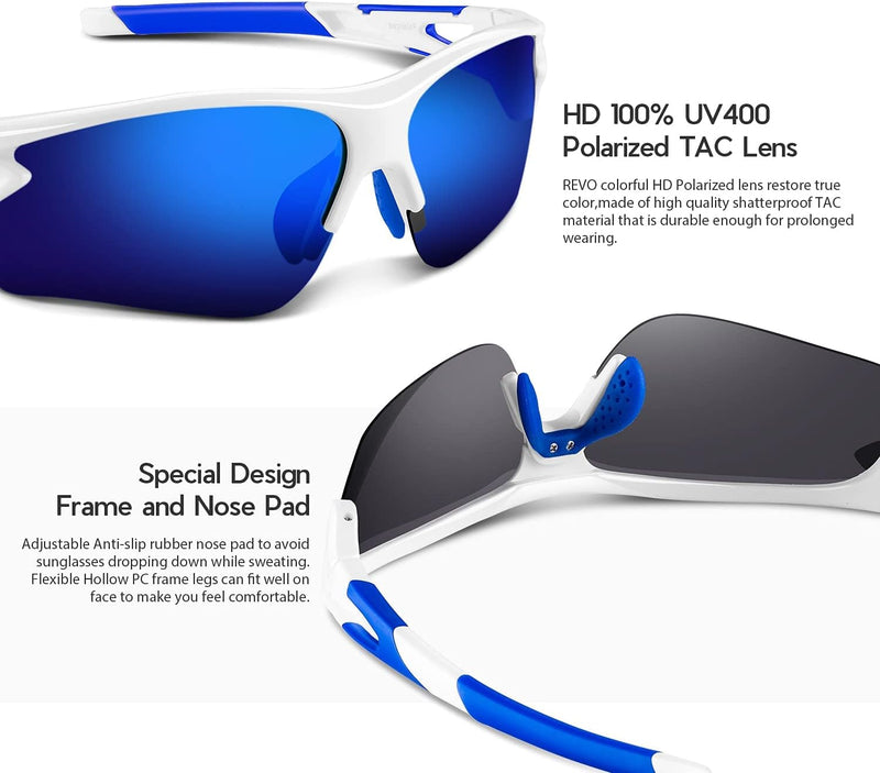 Polarized Sports Sunglasses for Men Women Youth Baseball Fishing Cycling Running Golf Motorcycle Tac Glasses UV400