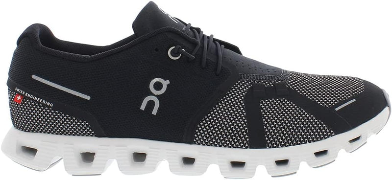 ON Men's Cloud 5 Sneakers, Black/White, 12