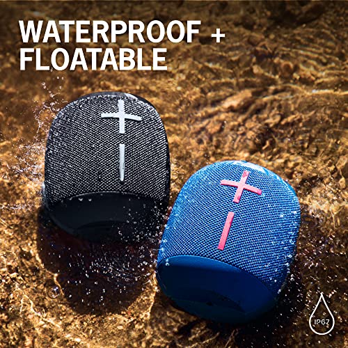Ultimate Ears WONDERBOOM 3, Small Portable Wireless Bluetooth Speaker, Big Bass 360-Degree Sound for Outdoors, Waterproof, Dustproof IP67, Floatable, 40 m Range - Blue