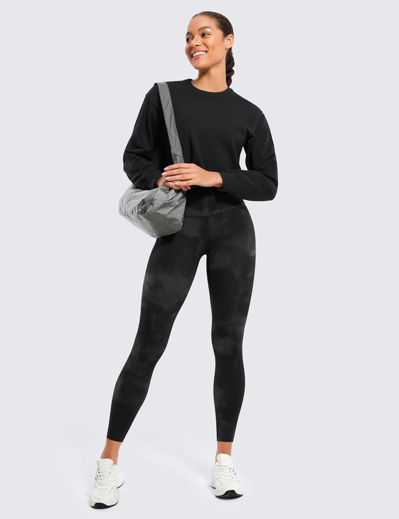 CRZ YOGA Women's Butter Luxe Leggings 25 Inches - High Waisted Buttery Soft Comfort Lounge Leggings