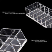 OFRANK Clear Acrylic Compact Organizer Blushes Highlighters Eyeshadow Makeup Organizer, 8 Spaces