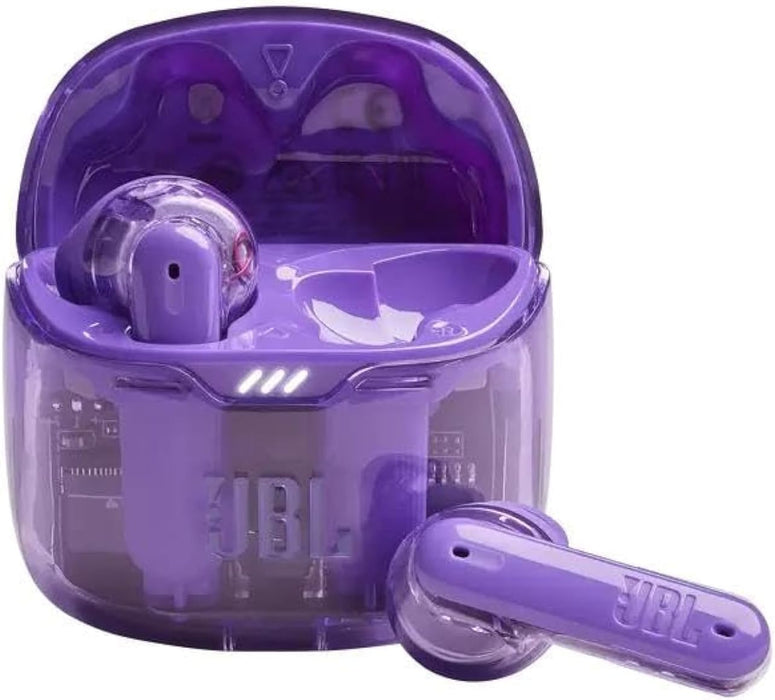 JBL Tune Flex True Wireless Noise Cancelling Earbuds, Pure Bass, ANC + Smart Ambient, 4 Microphones, 32H of Battery, Water Resistant & Sweatproof, Comfortable Fit - Blue, JBLTFLEXBLU