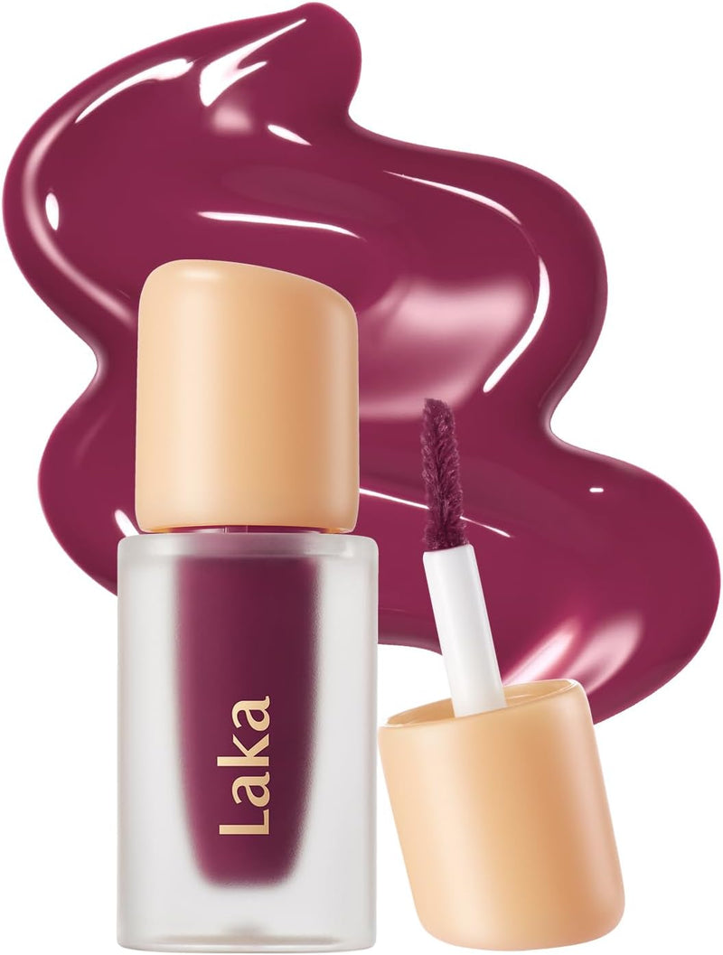Fruity Glam Lip Tint Mini, 1.9g/0.07oz, Glowing Lip Stain with Wide Color Spectrum, Hydrating & Lightweight Texture, Long-Lasting Bold Stain, Non-Sticky, Vegan, K-Beauty (102 Dewy) - #130 Fog Berry