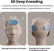 Electric Airbag Head Massager, Scalp and Eye Massager with Heat, Head Massager Scalp Stress Relax, Excedrin Tension Headache Massager for Forehead and Temple