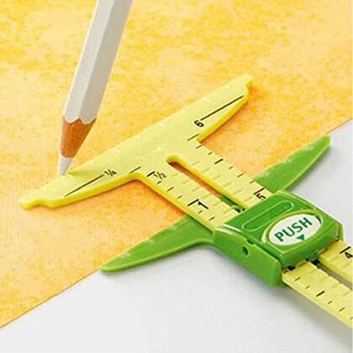 Gauge Measuring Sewing Tool, 2 Pieces Sliding 5In1 Ruler Tool Fabric Quilting For Knitting Crafting Beginner Supplies – image 3