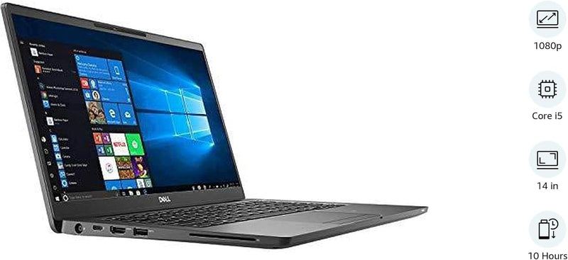 Dell (Refurbished) Latitude 7400 Laptop, 14.0 inches FHD (1920 x 1080), Intel Core 8th Gen i5-8665U, 16GB RAM, 256GB SSD, Windows 11