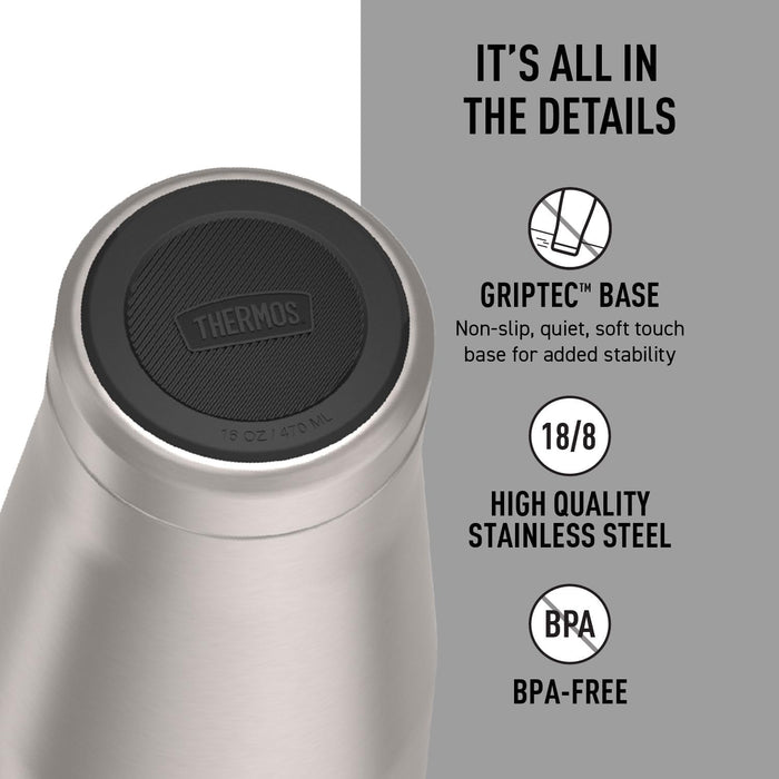 THERMOS ICON STAINLESS STEEL VACUUM INSULATED SANDSTONE TUMBLER 470 ML, IS1012SN, TRAVEL MUG, TUMBLER WITH HANDLE, COFFEE MUG