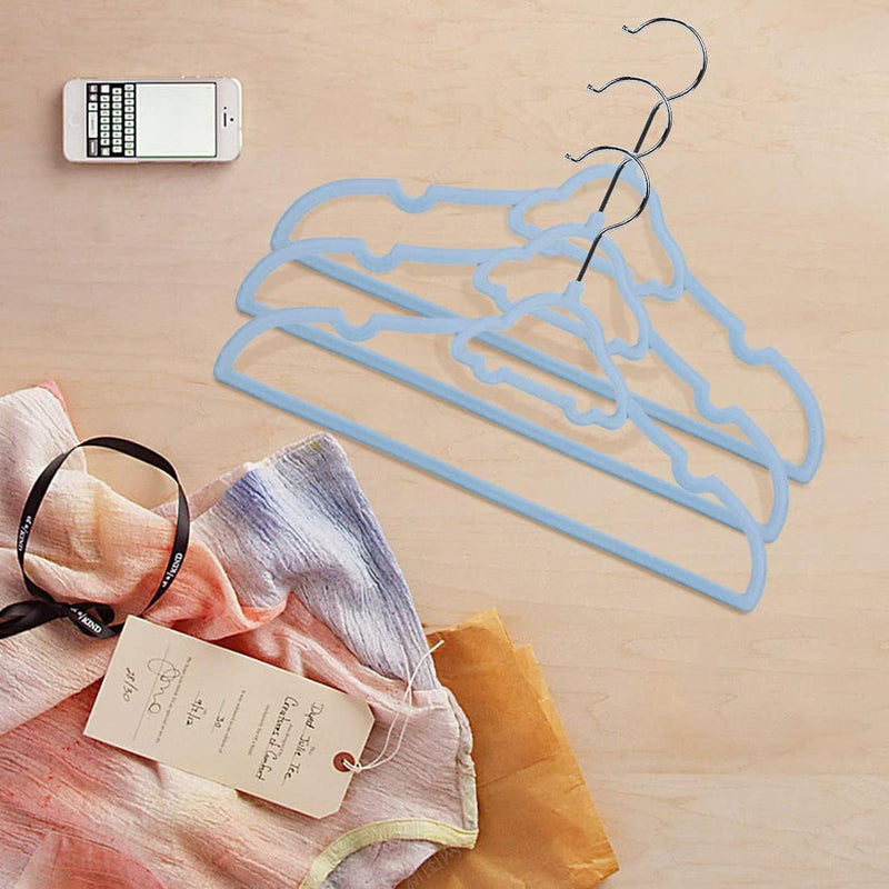 MINISO Flocking Clothes Hangers Set for Kids,4Pcs(Little Car)