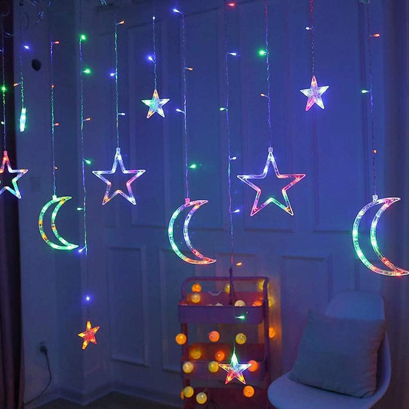 Eid Moon With Stars Decorative Lights | Ramadan Decoration Lights

