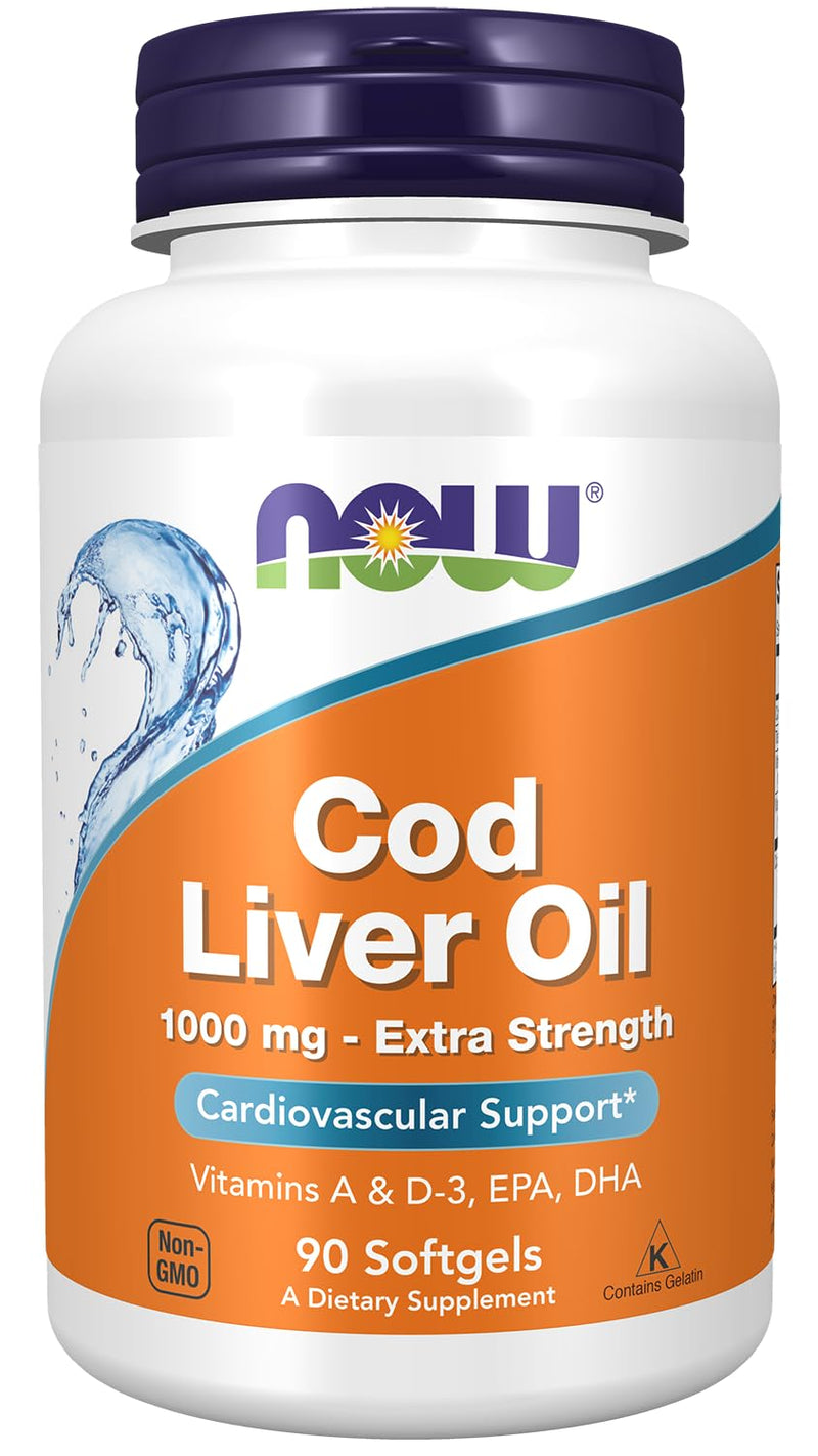 Now Foods, Cod Liver Oil, 1,000 Mg, 90 Softgels