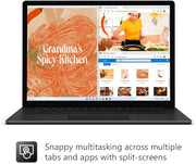 Microsoft Surface Laptop 5 with 13.5" 2256 x 1504 display, Intel i5-1235U, Integrated Iris Graphics, 8GB RAM, 512GB SSD, Windows 11, Black - [R1S-00039], 13.5 Inch UAE Model