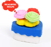 Erasers Kids, Novelty Erasers Cute Pencil erasers Mini Puzzle Rubber Boys, Girls, Students, Party Favors, Birthday Gift, Homework School Prize Rewards, Candy Food