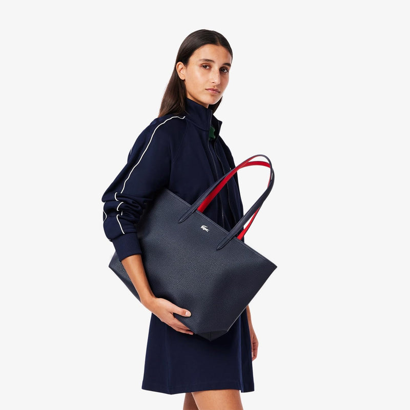 Anna Zipped Tote Bag for Women, Marine 166 Rouge 240