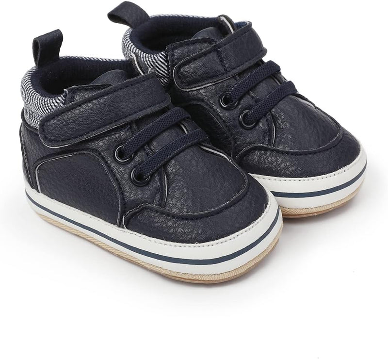 E-FAK Baby Shoes Boys Girls Infant Sneakers Non-Slip Rubber Sole Toddler Crib First Walker Shoes