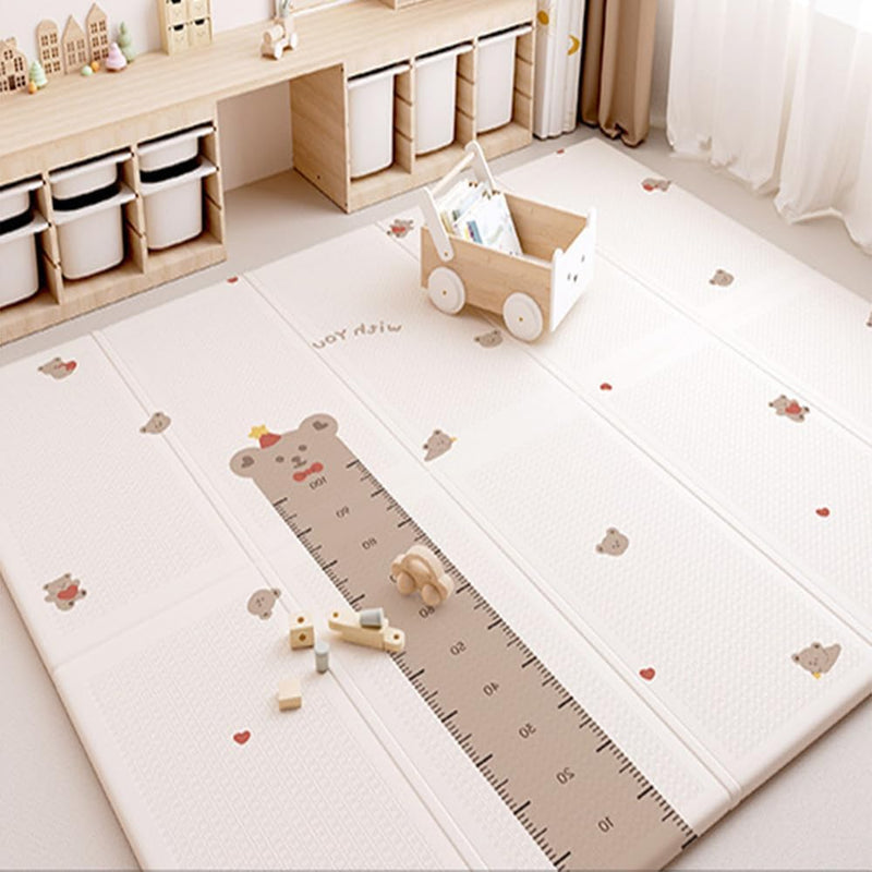 QHWRV Double-Sided Pattern Baby Crawling Play Mat 180x200x1.5cm with Height Ruler, Foldable, Suitable for Babies & Toddlers, Kindergarten Mat, Waterproof & Dustproof (A)