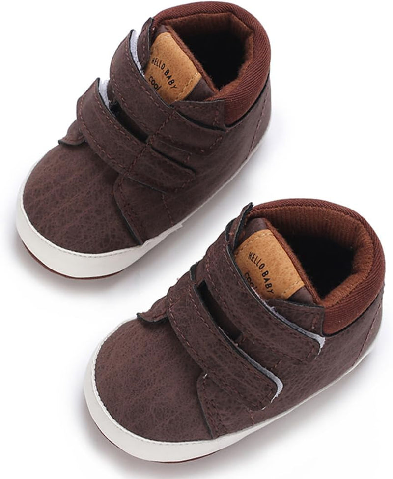 E-FAK Baby Shoes Boys Girls Infant Sneakers Non-Slip Rubber Sole Toddler Crib First Walker Shoes