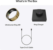 ULTRAHUMAN Ring AIR Sleep and Fitness Tracker, Smart Ring for Men and Women, No app fee for Standard Features, Up to 6 Days Battery Life