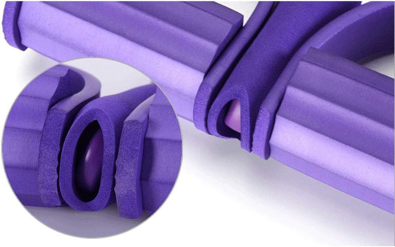 Abdominal Fitness Rally Pedal Puller Sit-up Trainer, Latex Pull Rope Equipment Exerciser Sports Four-Leg (Yellow)