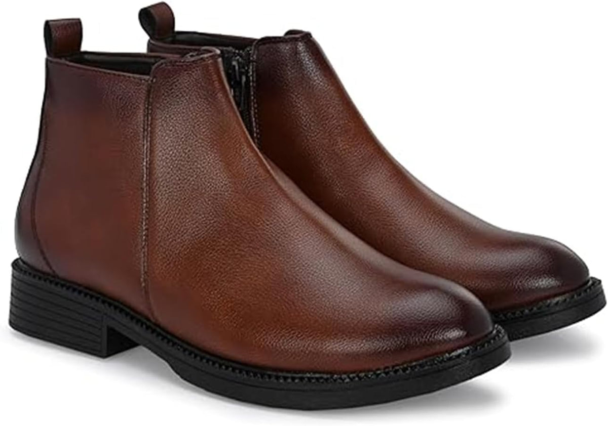 STANPHORD Mens Mirage Moves Boots Solid Chelsea High Top Regular Chukka Shoes Casual Semi Formal Shoes without Laces Perfect for Parties , Outdoor, Trekking , Office Versatile Comfort Casual – image 1