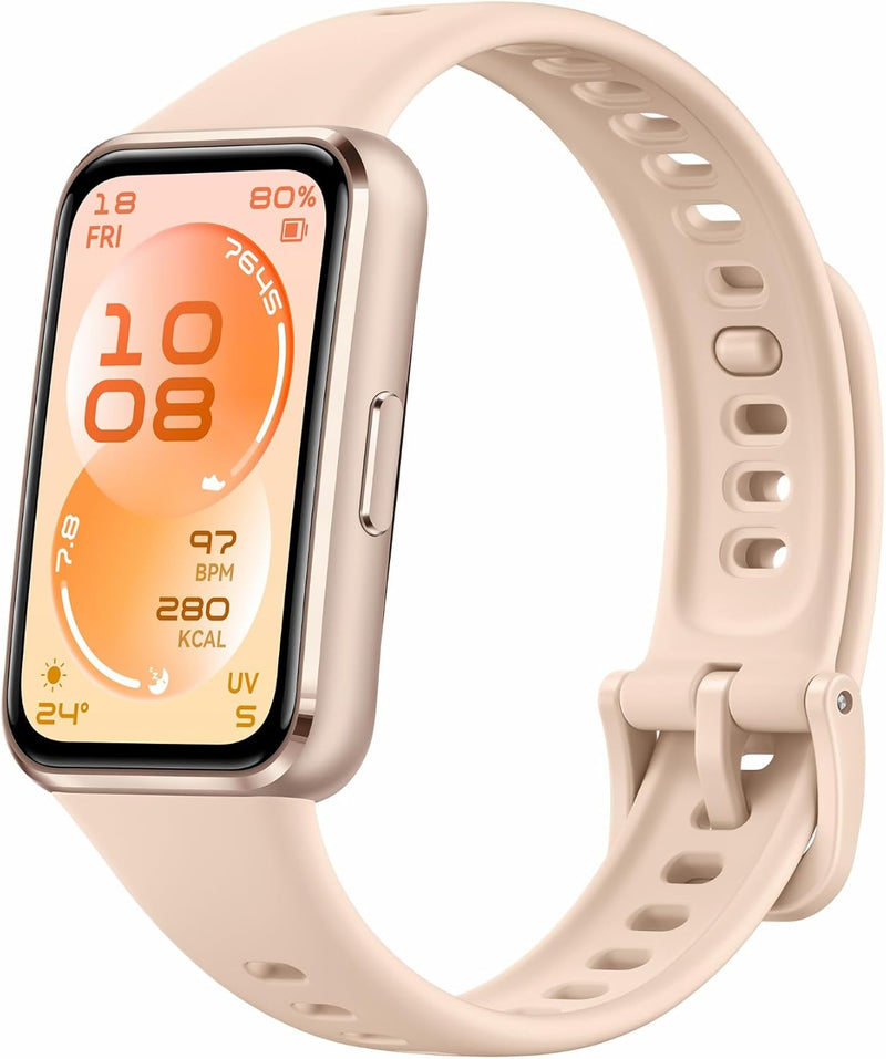 Band 11 AMOLED Display, Sleep & Stress monitoring Smart Watch, Upto 14 Days Battery Life, 50m Water Resistance, Fitness & health Tracker, Android&iOS compatible, Metallic Black - Metallic Beige