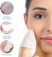 McMola Disposable Compressed towel 50pcs Compressed Towels Disposable Cotton Tissue Mini Portable Compressed Coin Wipes for Travel/Beauty/Salon/Outdoor Sports white