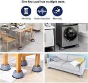 8 Pcs Shock and Noise Cancelling Washing Machine Support, Noise Reducing and Anti Slip Anti Vibration Rubber Washing Machine Feet Pads, Anti-Walk Dryer Washer Vibration Pads,Washing Machine Stabilizer