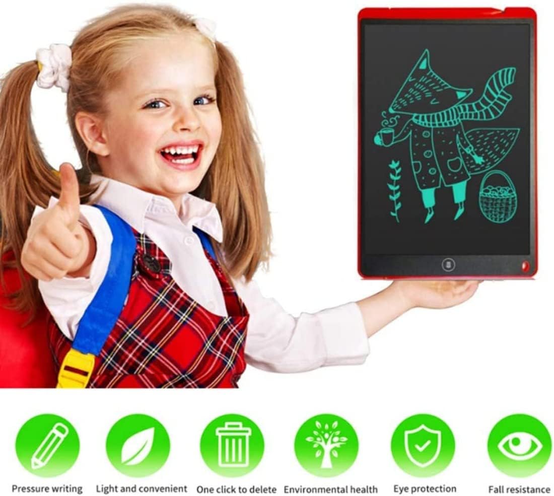 SKY-TOUCH LCD Writing Tablet 8.5 Inch, Doodle Pad Portable Erasable Reusable Writing and Drawing Pad, Learning Toys Kids Writing Pad for Boys and Girls (Red) – image 4