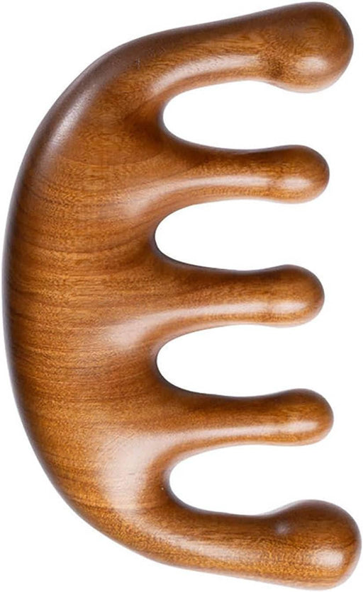 MOMENT Wooden Scalp Massager, Handmade 100% Natural Green Sandalwood Wide Tooth Combs, Wood Massage Comb & Sandalwood Comb for Luxurious Hair Care.. - One size