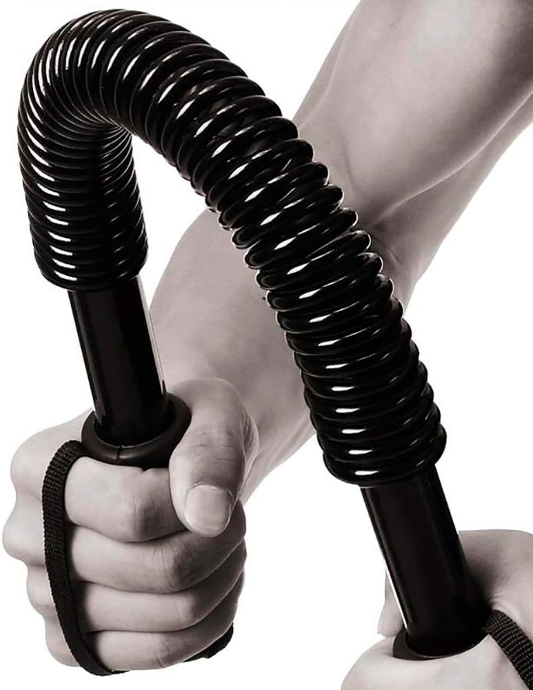 Power Twister Bar, Spring Heavy Fitness Bar, Shoulder And Chest Exercise Arm Strength Training Device for Men And Women, Home Gym Arm Machine