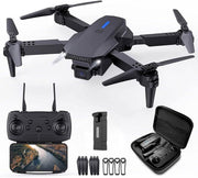 LIMOS Mini Drone with Camera 1080p HD Foldable Drone for Kids Adults with Carrying Case Battery 90 Adjustable Lens Altitude Hold One Key Takeoff 360 Flip Toy Gift