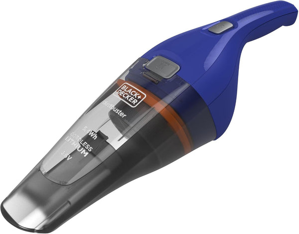 Black & Decker Dustbuster NVC115WA Cordless Handheld Vacuum Cleaner (3.6 V Lithium, Bagless + Wireless, Wide Suction Opening, Removable Dust Container, Includes Crevice Nozzle Upholstery Brush, - Cobalt Blue
