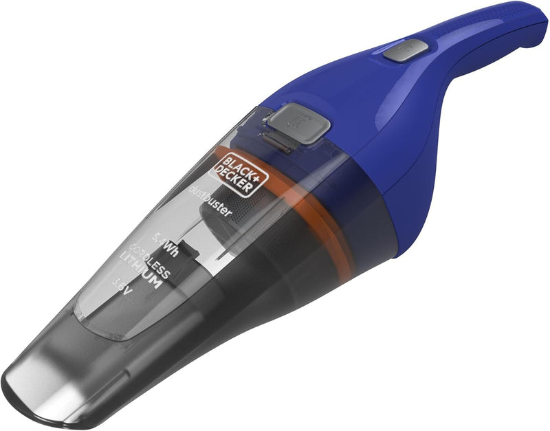 Black & Decker Dustbuster NVC115WA Cordless Handheld Vacuum Cleaner (3.6 V Lithium, Bagless + Wireless, Wide Suction Opening, Removable Dust Container, Includes Crevice Nozzle Upholstery Brush, - Cobalt Blue