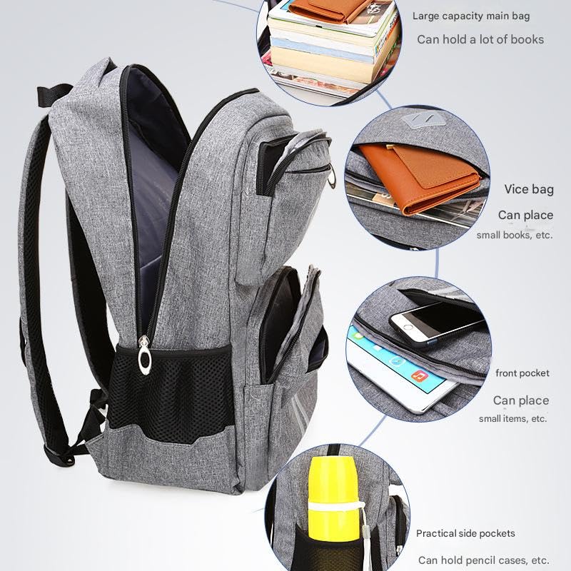 Strayelf School backpacks,Large college bookbag with Reflective Design,Lork business daypack,Anti theft travel backpacks,Middle high school bag for girls,boys,teens,students