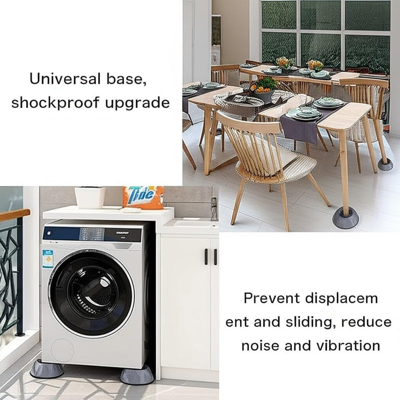 V SHOP 4pcs Anti Vibration Pads for Washer Dryer Shock and Noise Cancellation, Washing Machine Stand to Prevent Shifting, Shaking Walking for Home