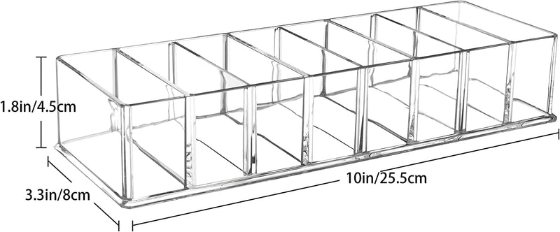 Acrylic Makeup Compact Organizer 8 slots Cosmetic Storage Vanity Organizer Eyeshadow Pallet Storage For Lipstick Bronzer Powder Highlighter, Skincare Cosmetic Display Cases For Vanity Bathroom