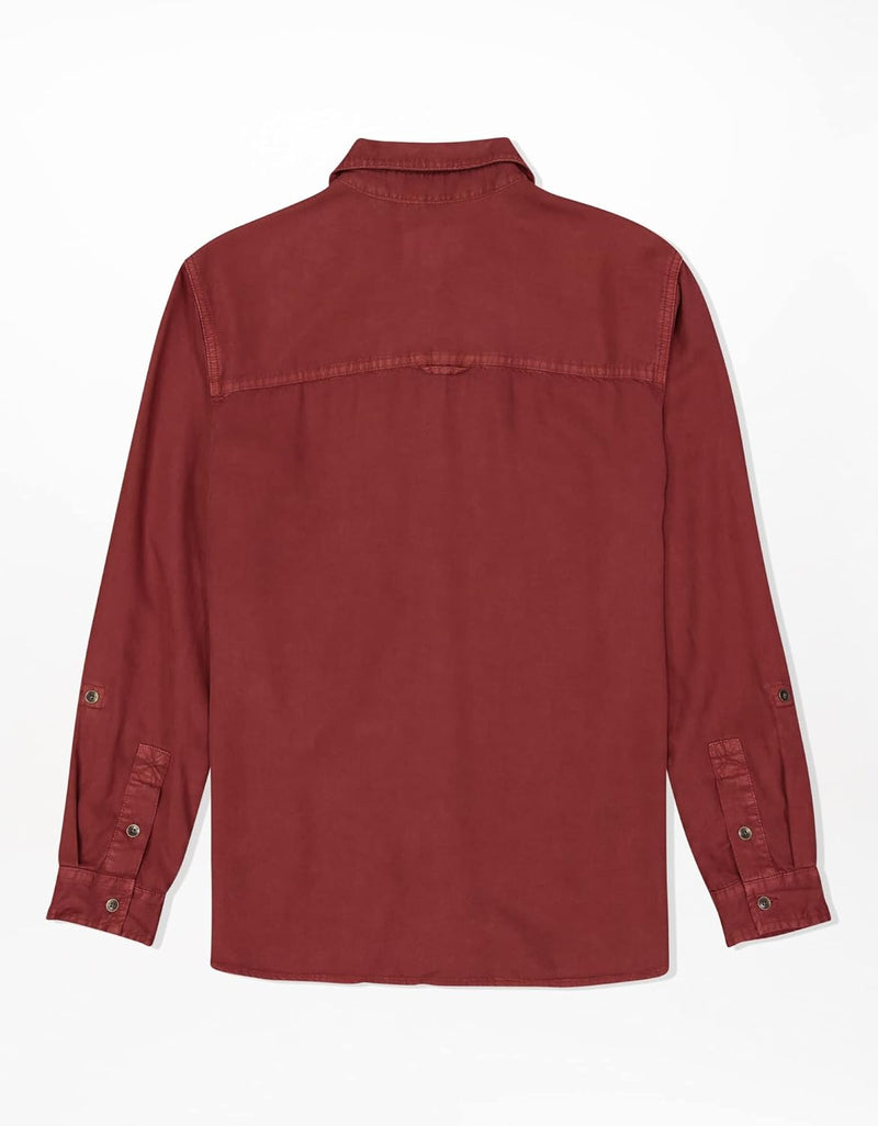 Women Button-Up Shirt - Rust